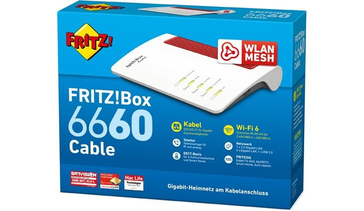 AVM FRITZ!Box 6660 CableWeiss-Rot