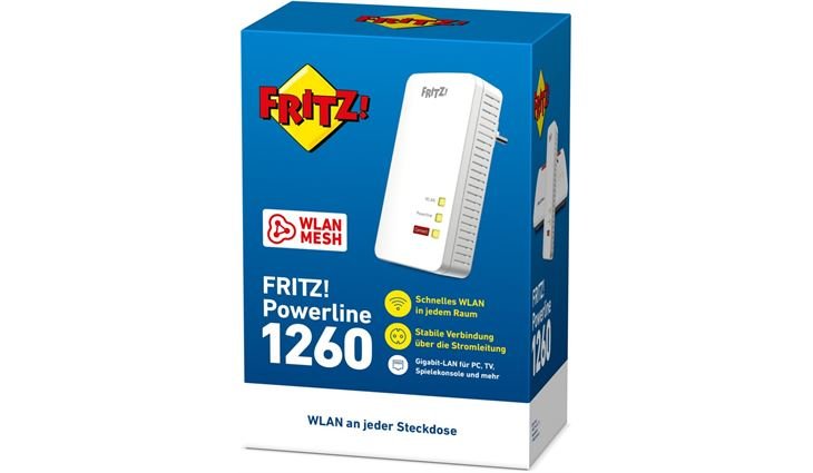 AVM FRITZ!Powerline 1260E (WLAN Single)Weiss