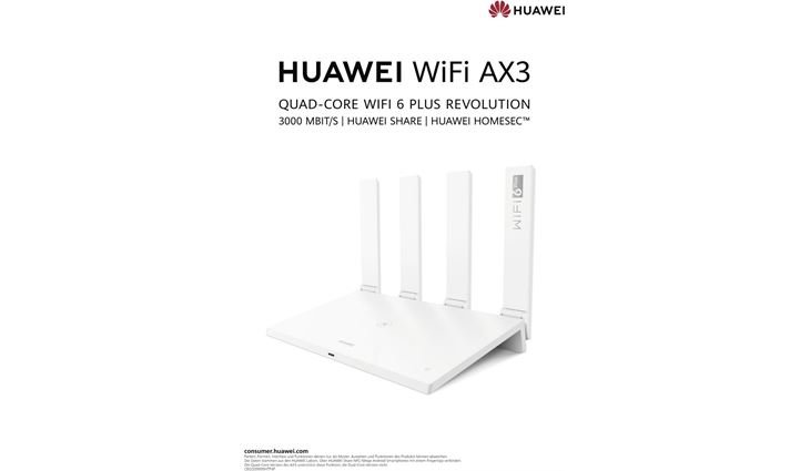 Huawei WiFi AX3 Quad-Core Wi-Fi 6 Plus Revolution